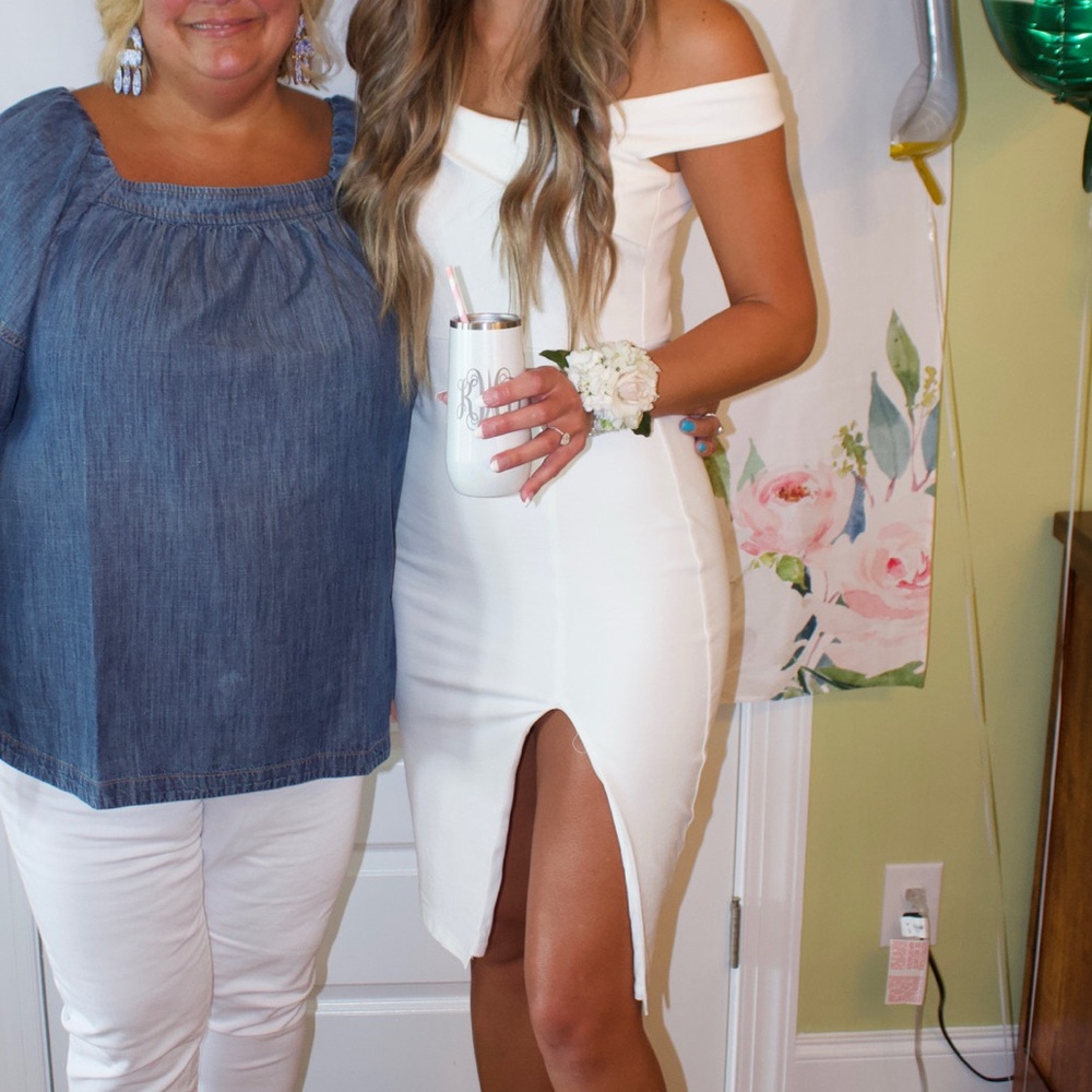 Elegant Off-Shoulder White Dress